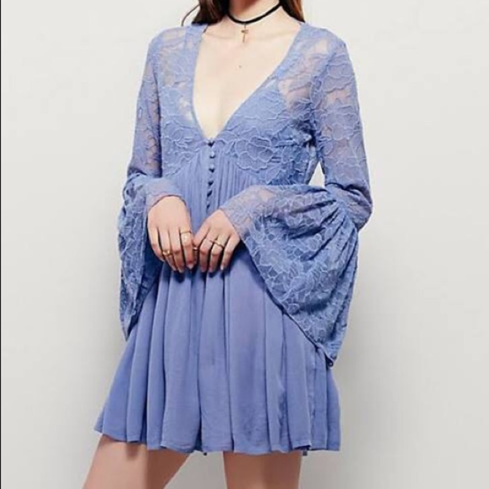 Free People With Love From India Blue Dress